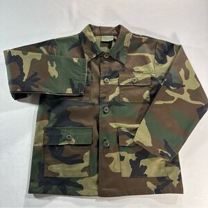 Rothco Jr. GI BDU Shirt Woodland Camo Kid’s Size 16 Chest Up To 36.5”